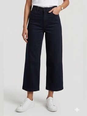 Banana Republic High Rise Wide Leg Crop Jeans
